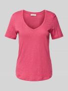 Marc O'Polo Regular Fit T-Shirt aus reiner Baumwolle in Pink, Größe S