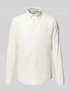 Lindbergh Regular Fit Freizeithemd aus Leinen-Baumwoll-Mix in Weiss, G...