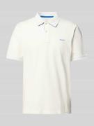Gant Regular Fit Poloshirt mit Label-Stitching in Offwhite, Größe 4XL