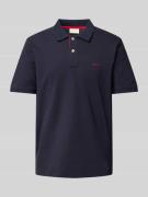Gant Regular Fit Poloshirt mit Label-Stitching in Marine, Größe L