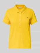 Gant Poloshirt mit Label-Stitching in GELB, Größe L