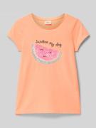 s.Oliver RED LABEL A-Linie T-Shirt aus reiner Baumwolle in Neon Orange...
