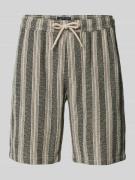 MCNEAL Regular Fit Shorts mit Strukturmuster in Black, Größe M