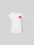 Juvia T-Shirt mit Motiv-Print in Weiss, Größe S