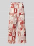 JAKE*S STUDIO WOMAN Wide Leg Stoffhose mit verkürztem Schnitt in Koral...