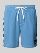 Quiksilver Relaxed Fit Badeshorts mit Label-Patch in Bleu, Größe L