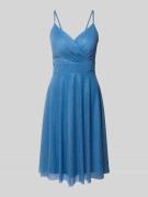 TROYDEN COLLECTION Cocktailkleid mit Taillenband in Bleu, Größe 44