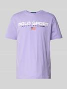 Polo Sport T-Shirt mit Label-Print in Lavender, Größe L
