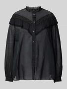 Weekend Max Mara Hemdbluse mit Knopfleiste Modell 'ASTICE' in Black, G...