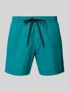 Quiksilver Badehose mit Label-Detail und elastischem Bund in Gruen, Gr...
