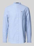 Tommy Jeans Regular Fit Freizeithemd aus Baumwoll-Leinen-Mix in Hellbl...