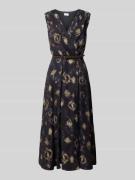 Jake*s Collection Midikleid mit V-Ausschnitt in Black, Größe 34