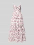 Hey Kyla Abendkleid im Stufen-Look in Rosa, Größe 36