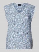 Pieces Bluse aus Viskose mit V-Ausschnitt Modell 'NYA' in Bleu, Größe ...