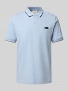 CK Calvin Klein Poloshirt mit Label-Detail in Hellblau, Größe XXL