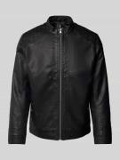 Tom Tailor Jacke in Leder-Optik in Black, Größe M