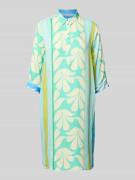 Milano Italy Hemdblusenkleid aus Viskose mit Knopfleiste in Bleu, Größ...