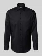 ETERNA Regular Fit Businesshemd aus Uni Solid in Black, Größe 46