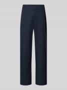 Lanius Straight Leg Stoffhose mit elastischem Bund in Marine, Größe 34