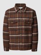 SELECTED HOMME Relaxed Fit Overshirt mit Tartan-Karo in Dunkelbraun, G...