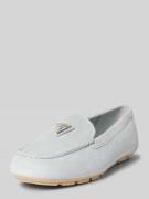Guess Loafers aus Leder mit Label-Patch Modell 'LILAN' in Jeansblau, G...