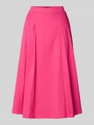 s.Oliver BLACK LABEL Ausgestellter Midi-Rock aus Popeline in Pink, Grö...