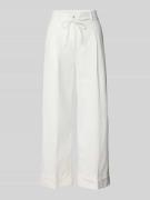 OPUS Hose aus Baumwoll-Leinen-Mix Modell 'Meeri french' in Offwhite, G...