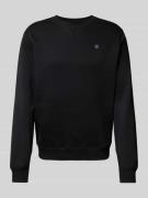 G-Star Raw Sweatshirt mit gerippten Abschlüssen in Black, Größe L