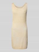 Guess Strickkleid mit U-Ausschnitt in Offwhite, Größe L