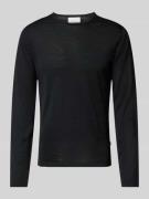 Casual Friday Pullover aus Wollmischung in Black, Größe XL
