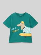 Name It T-Shirt mit Motiv-Print Modell 'HELGE' in Dunkelgruen, Größe 1...