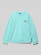 Quiksilver Sweatshirt mit Label-Print und Rundhalsausschnitt in Tuerki...