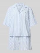 TOMMY HILFIGER Relaxed Fit Pyjama aus Baumwoll-Leinen-Mix in Blau, Grö...