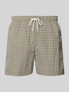 Tommy Hilfiger Regular Fit Badeshorts mit Tunnelzug in Oliv, Größe L