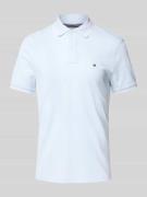 Tommy Hilfiger Regular Fit Poloshirt aus Baumwoll-Leinen-Mix in Hellbl...