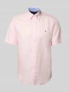 Tommy Hilfiger Regular Fit Freizeithemd aus Baumwoll-Leinen-Mix in Ros...