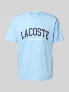 Lacoste T-Shirt mit Label-Print in Hellblau, Größe S