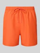Tommy Hilfiger Regular Fit Badeshorts mit Label Stitching in Orange, G...
