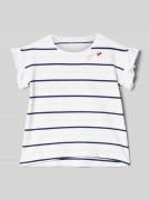 Guess T-Shirt mit Label-Stitching in Weiss, Größe 104