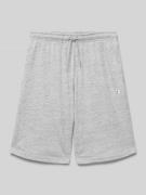 CHAMPION Regular Fit Sweatshorts mit Logo-Print in Mittelgrau Melange,...