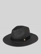 BOSS Strohhut mit Label-Applikation Modell 'Ysabel' in Black, Größe 1