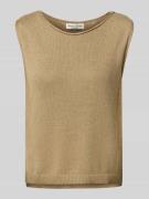 Marc O'Polo Regular Fit Strickpullunder aus Baumwoll-Leinen-Mix in Bei...