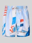 Zeybra Regular Fit Badehose mit Label-Patch Modell 'REGATA' in Marine,...