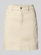 YAS Jeansrock mit Eingrifftaschen in Offwhite, Größe 34