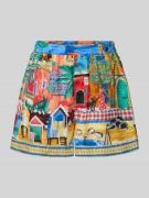 Shiwi Shorts aus Viskose-Leinen-Mix Modell 'Millie' in Blau, Größe S
