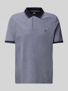Fynch-Hatton Poloshirt mit Label-Stitching in Marine, Größe 3XL