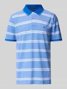 Fynch-Hatton Regular Fit Poloshirt mit Label-Stitching in Royal, Größe...