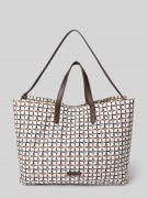 bugatti Shopper mit Label-Patch Modell 'Finn' in Offwhite, Größe 1