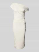 BOSS Eng anliegendes Kleid aus Viskose-Mix Modell 'ETRIMI' in Offwhite...