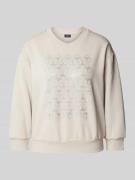 JOOP! Sweatshirt mit Strassteinbesatz Modell 'Telissa' in Hellgrau, Gr...